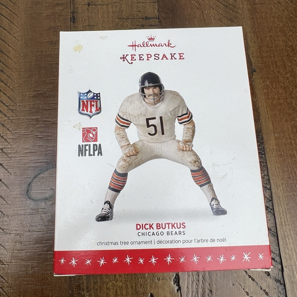 Chicago Bears Dick Butkus Hallmark Keepsake Christmas Ornament